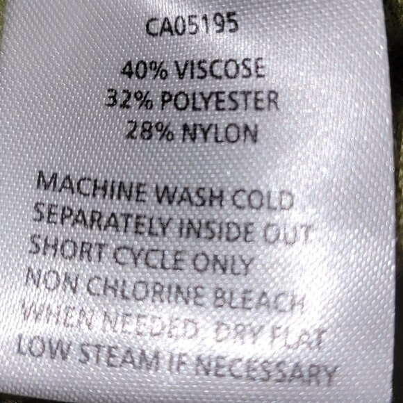 Piccadilly Side Tie Rib Knit 3/4 Sleeve Sweater Top Fern Green Women's Size S - Picture 13 of 15